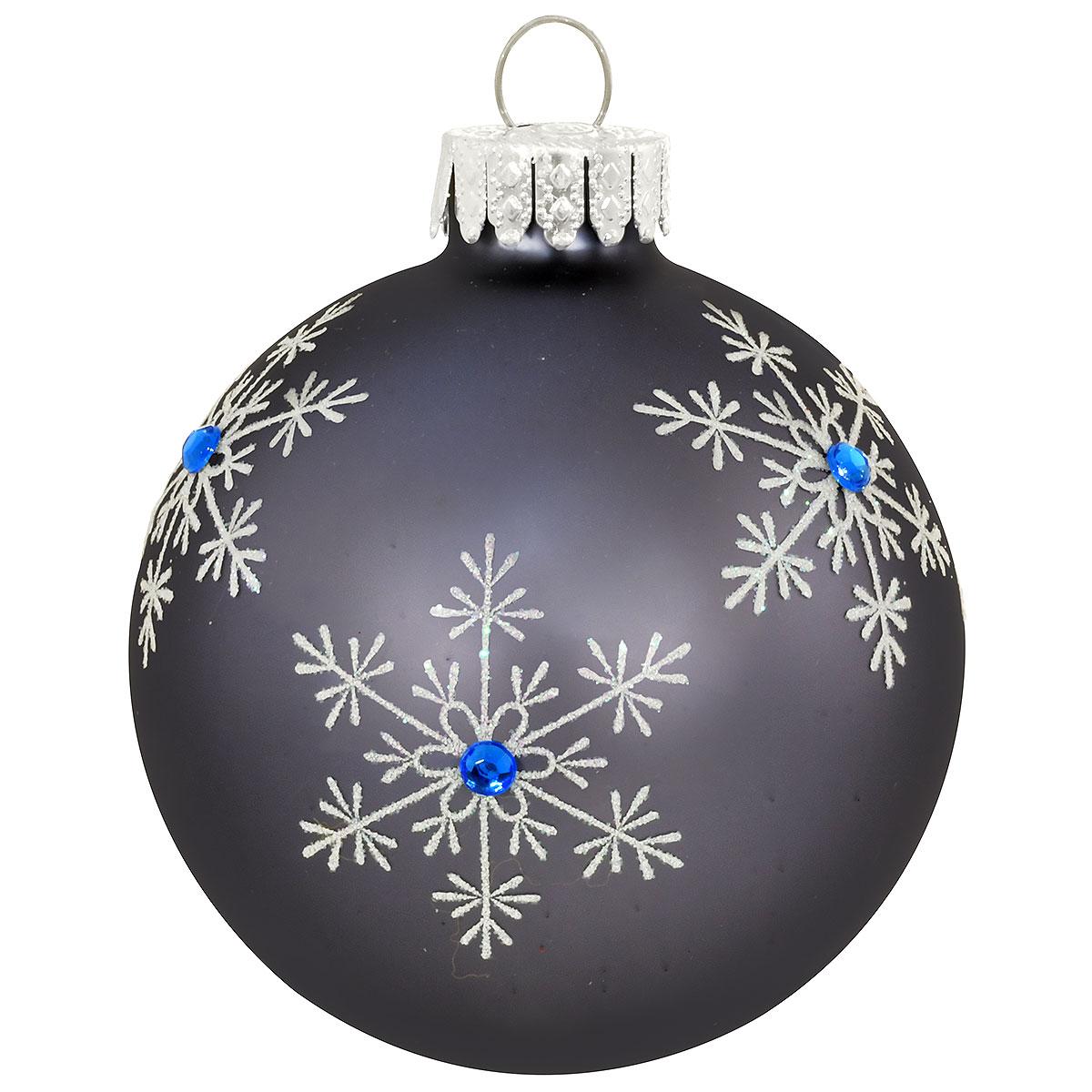 December Periwinkle Blue Zircon Glass Ornament